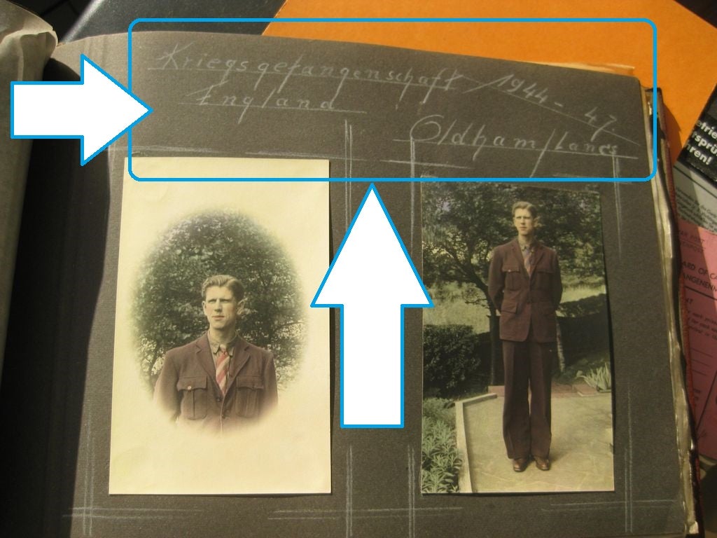 2x Fotoalbum St. Nazaire Festung St. Malo Le Havre Lorient D-Day Gefangenschaft in England 1944 bis 1947 Chadderton Oldham Manchester