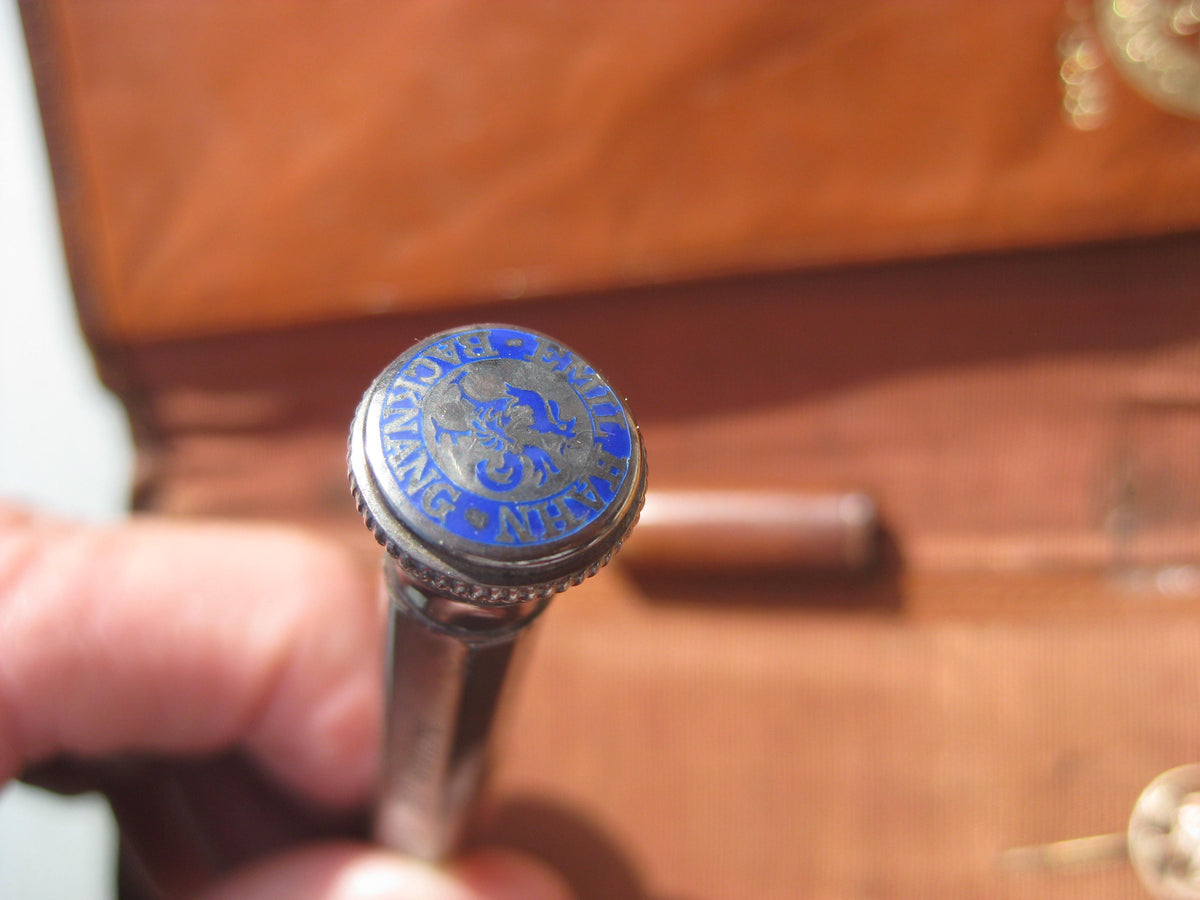 Fahrradmarke Mitgliedsabzeichen Emil Hahn in Backnang 1938 in SILBER 900er