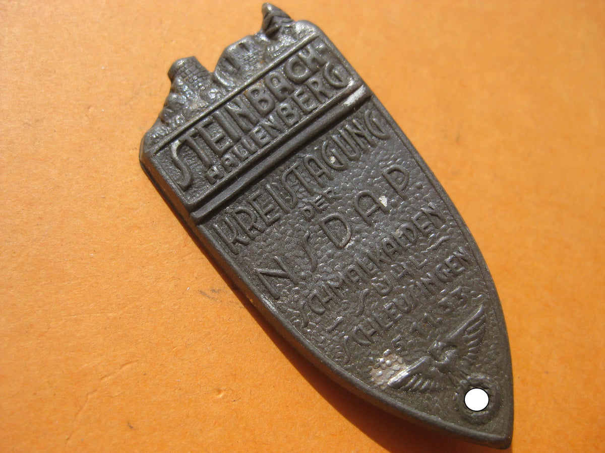 Abzeichen Kreistag der NSDAP Steinbach Hallenberg Schmalkalden Suhl Schleusingen 1933