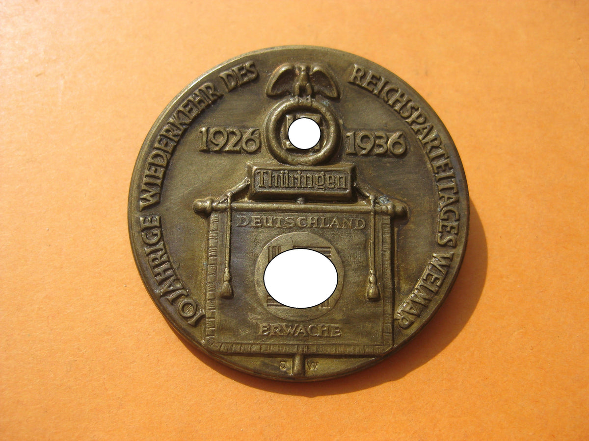 Abzeichen NSDAP Reichsparteitag Weimar 1926 - 1936 Thüringen