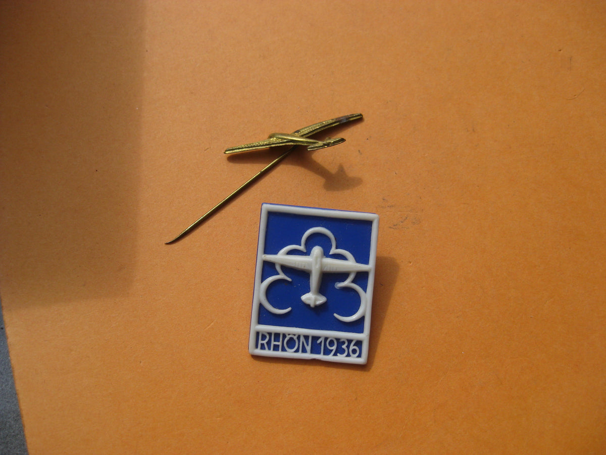 Veranstaltungsabzeichen Treffabzeichen Rhön 1936 Segelflugzeug Segelflieger Wasserkuppe