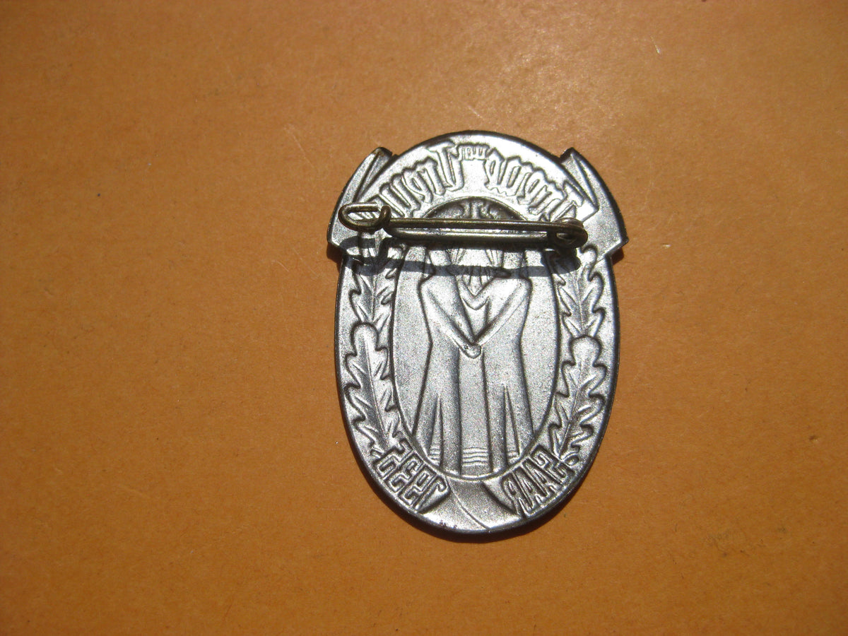 Abzeichen Deutsch ist die Saar Treue um Treue 1935