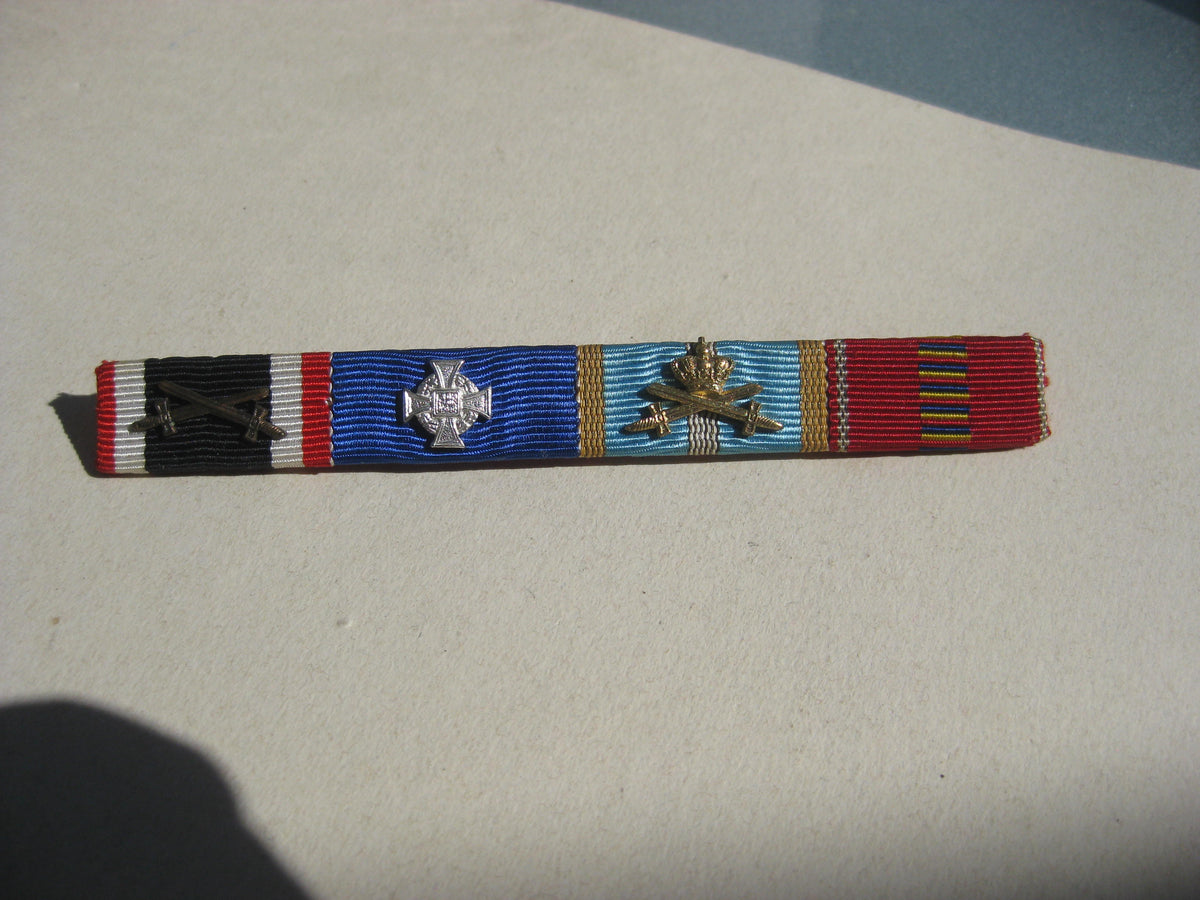 Extrem seltene 4er Bundeswehr Feldspange / Miniatur 1939 Ordensspange Rumänien