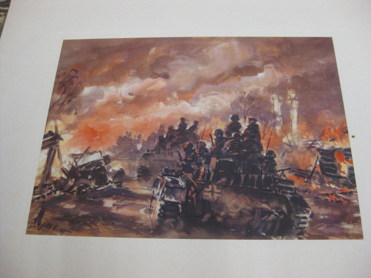 Panzergrenadiere - Mappe mit 21 Drucken (komplett ) von Walter Gotschke 1942 Buch Heft