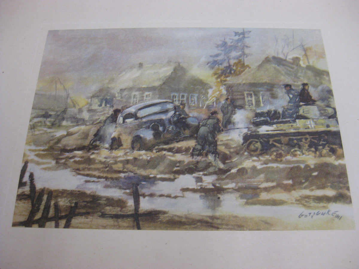 Panzergrenadiere - Mappe mit 21 Drucken (komplett ) von Walter Gotschke 1942 Buch Heft