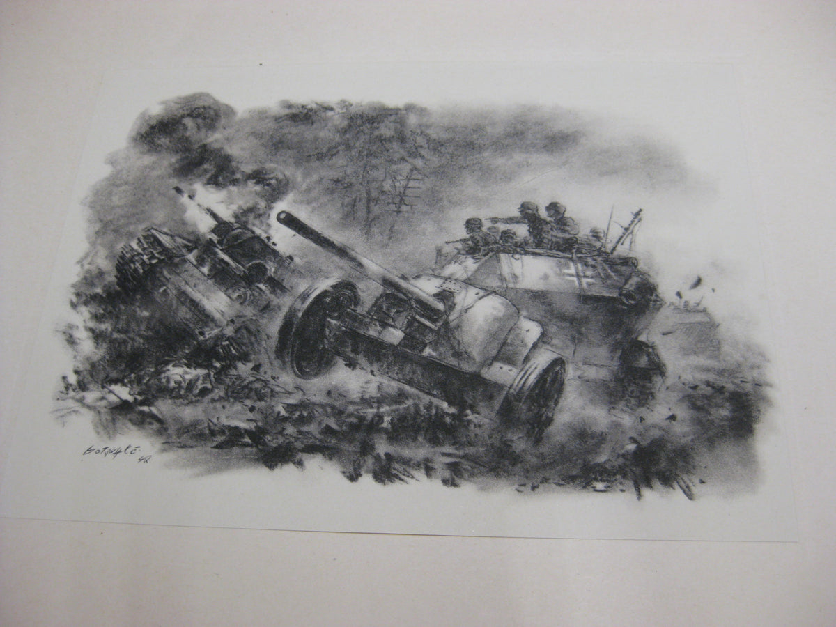 Panzergrenadiere - Mappe mit 21 Drucken (komplett ) von Walter Gotschke 1942 Buch Heft