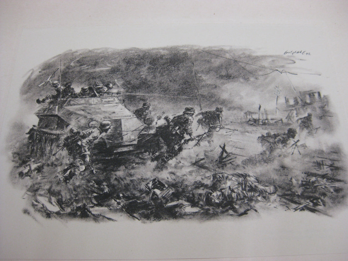 Panzergrenadiere - Mappe mit 21 Drucken (komplett ) von Walter Gotschke 1942 Buch Heft