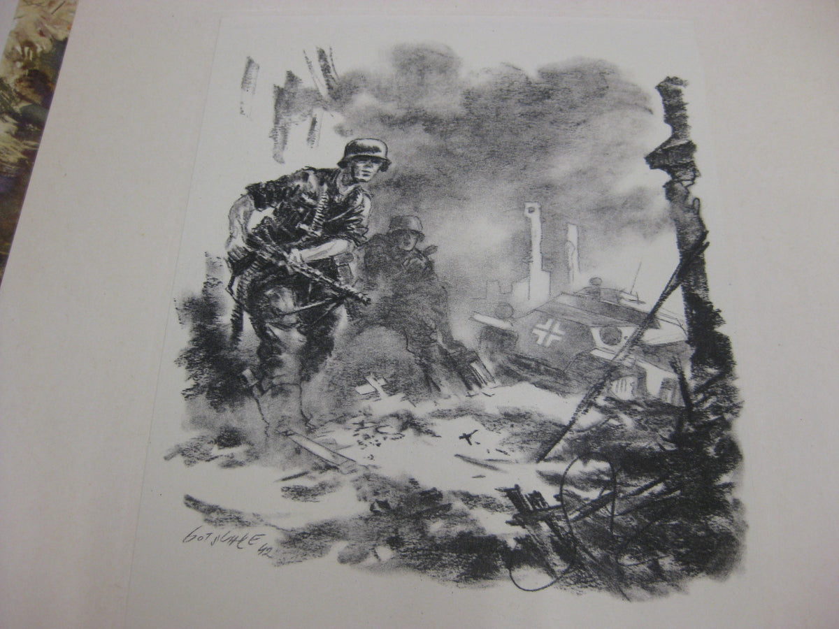 Panzergrenadiere - Mappe mit 21 Drucken (komplett ) von Walter Gotschke 1942 Buch Heft