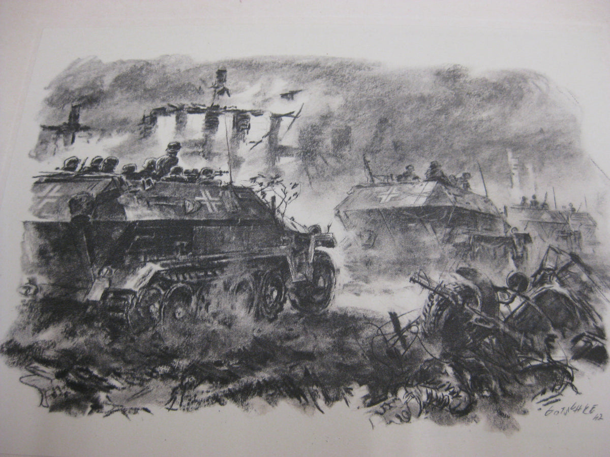 Panzergrenadiere - Mappe mit 21 Drucken (komplett ) von Walter Gotschke 1942 Buch Heft