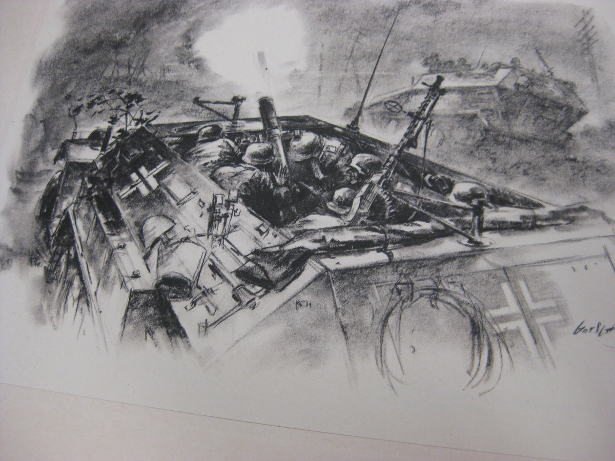 Panzergrenadiere - Mappe mit 21 Drucken (komplett ) von Walter Gotschke 1942 Buch Heft