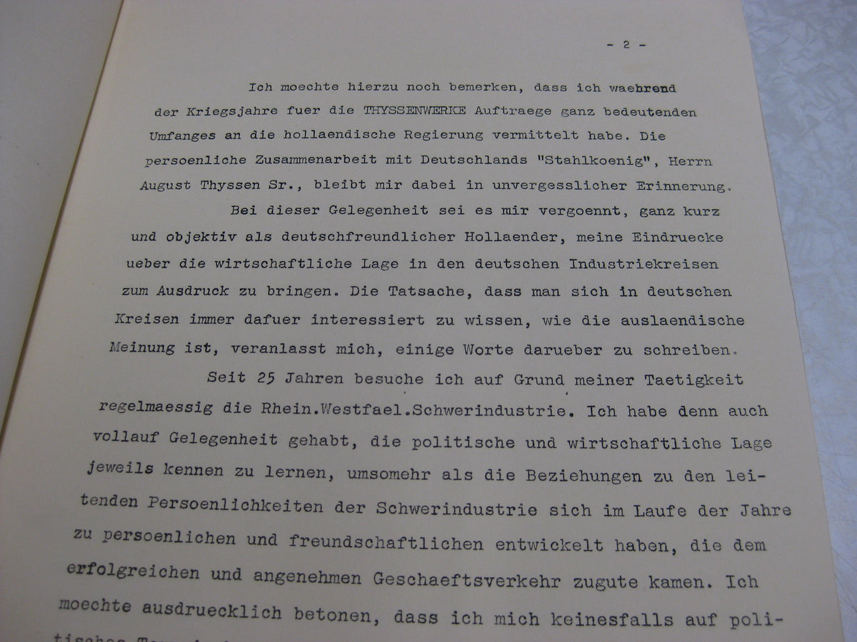 Urkundenheft Holland Niederlande 1937 den HAAG deutsch-holländische &quot;Freundschaft&quot;