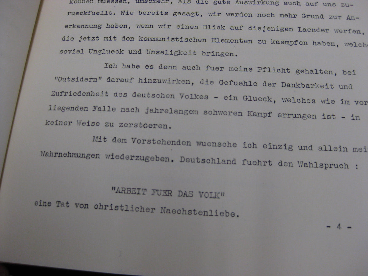 Urkundenheft Holland Niederlande 1937 den HAAG deutsch-holländische &quot;Freundschaft&quot;