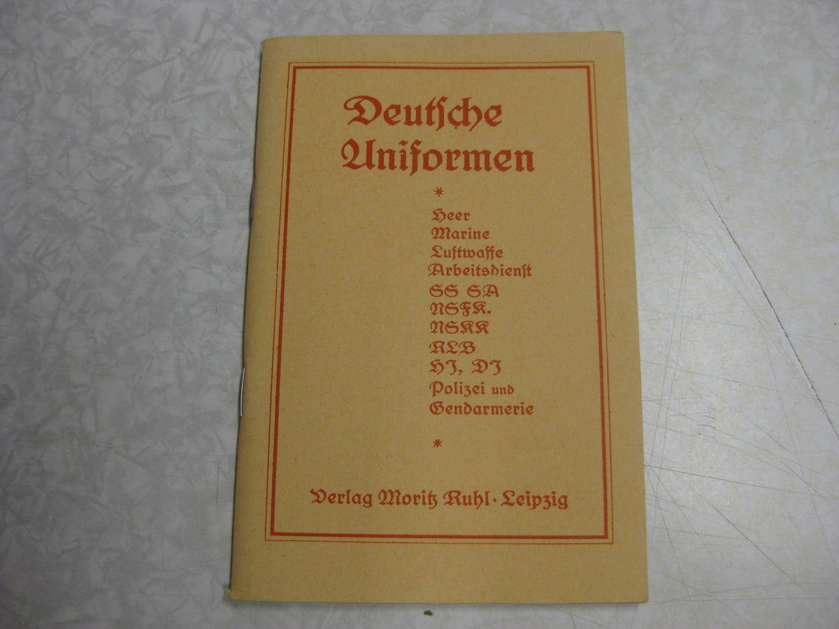 Buch Heftchen Deutsche Uniformen Wehrmacht Kriegsmarine Luftwaffe Waffen-SS SA Hitlerjugend NSFK NSKK etc etc