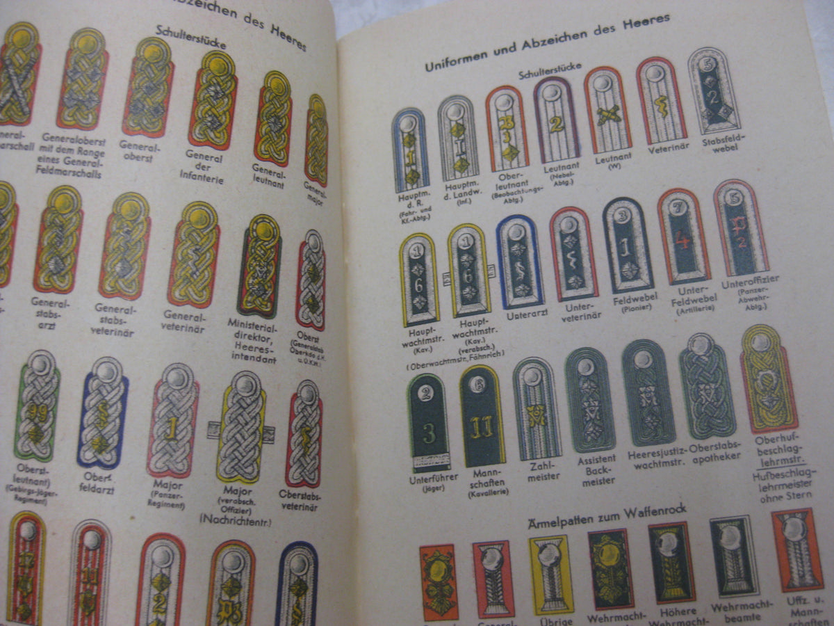 Buch Heftchen Deutsche Uniformen Wehrmacht Kriegsmarine Luftwaffe Waffen-SS SA Hitlerjugend NSFK NSKK etc etc