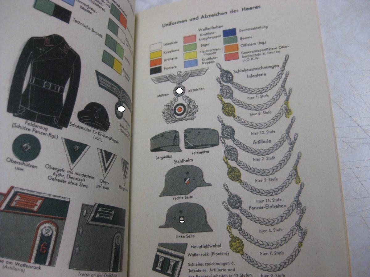 Buch Heftchen Deutsche Uniformen Wehrmacht Kriegsmarine Luftwaffe Waffen-SS SA Hitlerjugend NSFK NSKK etc etc