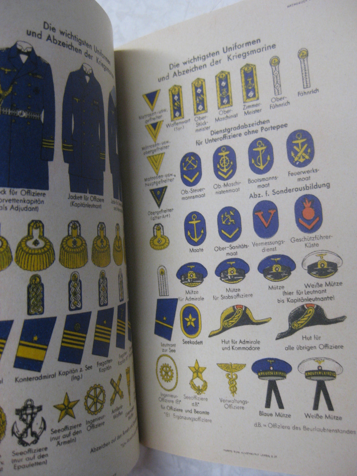 Buch Heftchen Deutsche Uniformen Wehrmacht Kriegsmarine Luftwaffe Waffen-SS SA Hitlerjugend NSFK NSKK etc etc