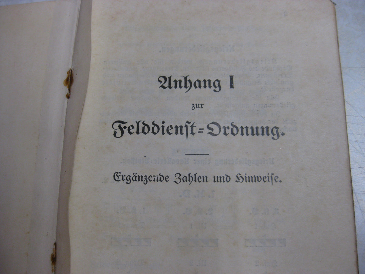 Originalausgabe Dienstvorschrift Felddienst - Ordnung  Heeresdienstvorschrift 267 SELTEN !!