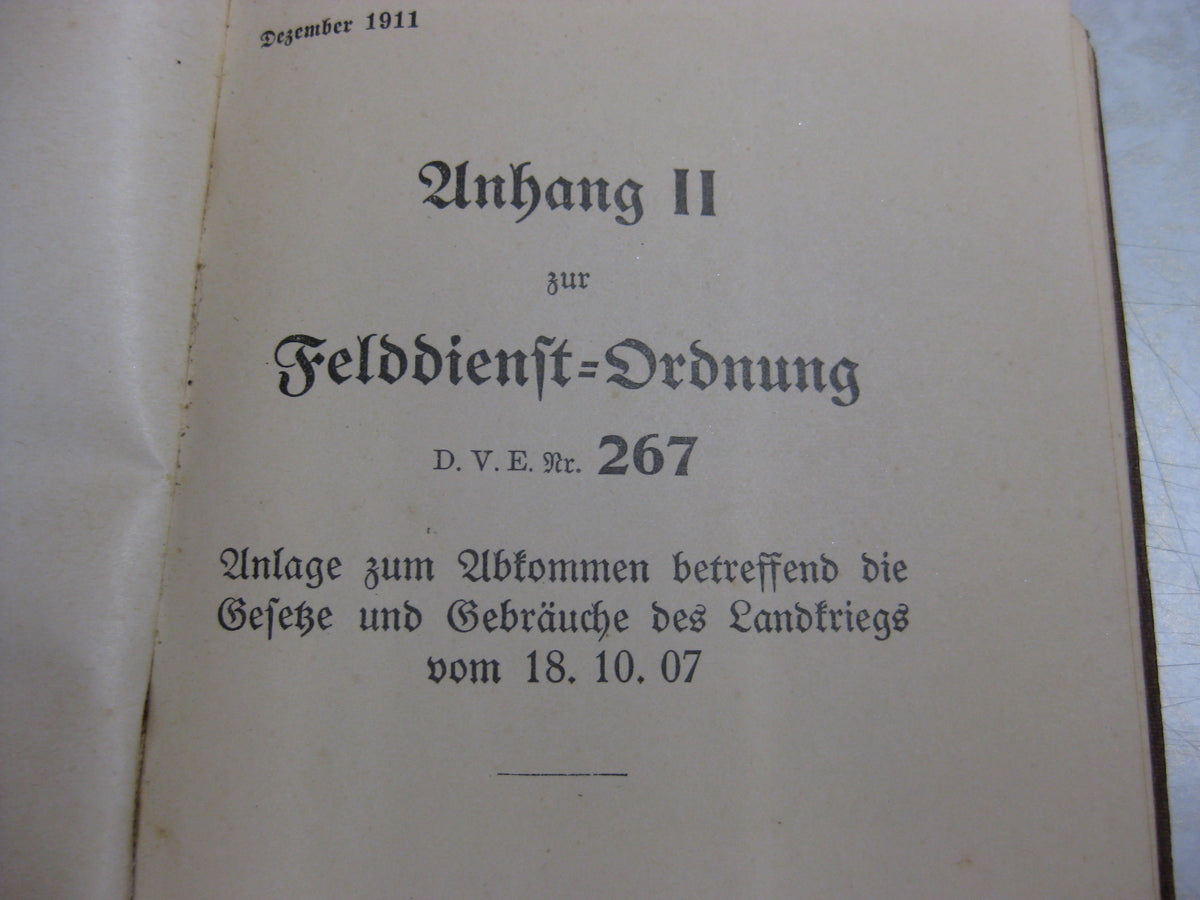 Originalausgabe Dienstvorschrift Felddienst - Ordnung  Heeresdienstvorschrift 267 SELTEN !!