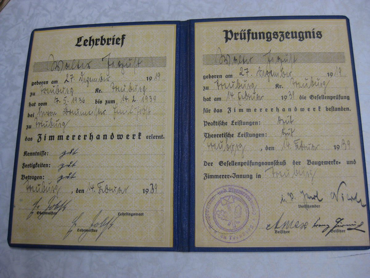 Verleihungsurkunden Luftwaffe Ärmelband  KRETA Fallschirmschützenabzeichen