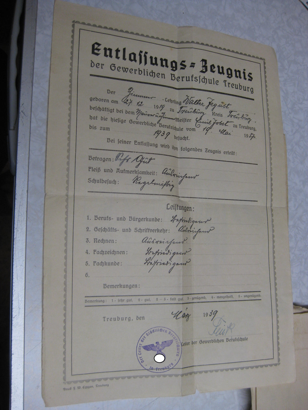 Verleihungsurkunden Luftwaffe Ärmelband  KRETA Fallschirmschützenabzeichen