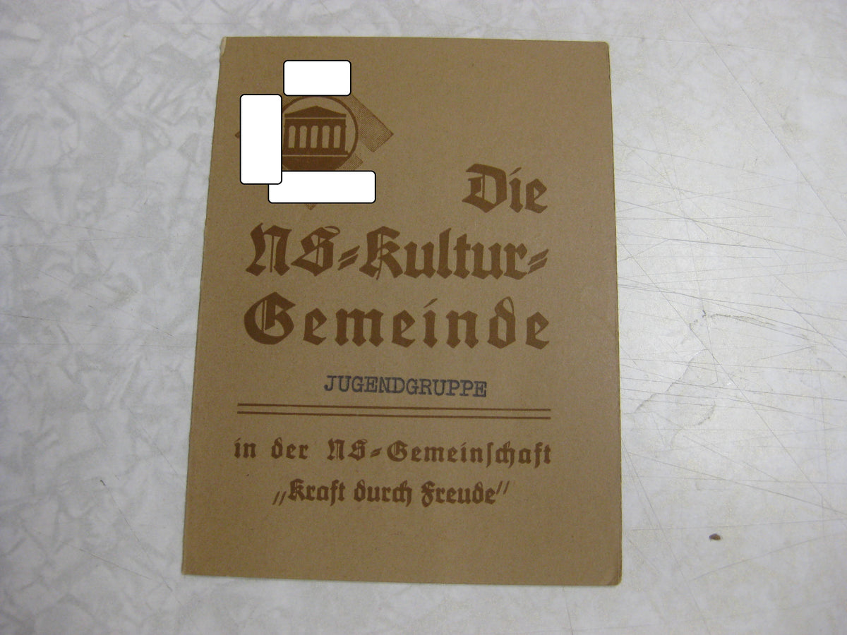 Paß Hitlerjugend Reichs-Kulturkammer Jugendherberge etc