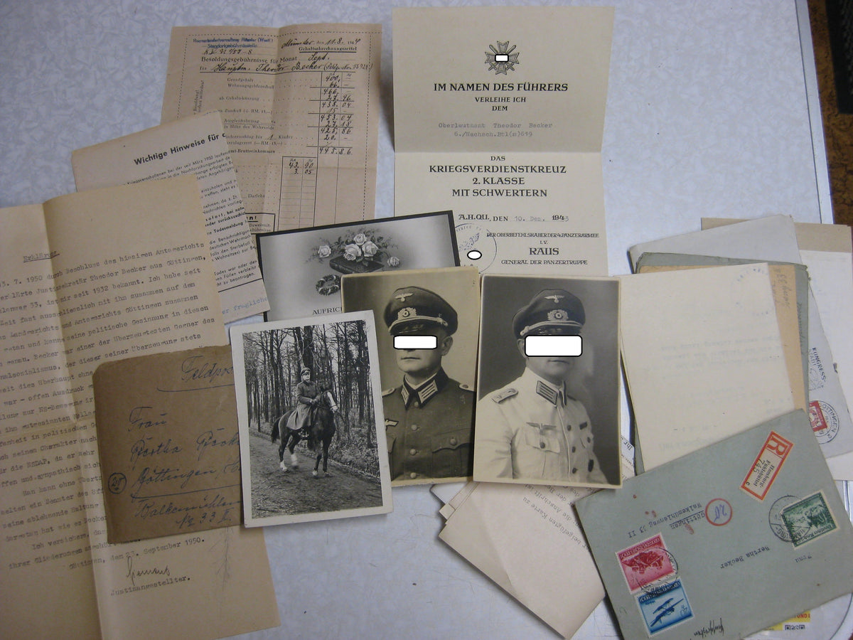 Besitzzeugnis Verleihungsurkunde Kriegsverdienstkreuz 2.Klasse mit Schwertern KVK2/39