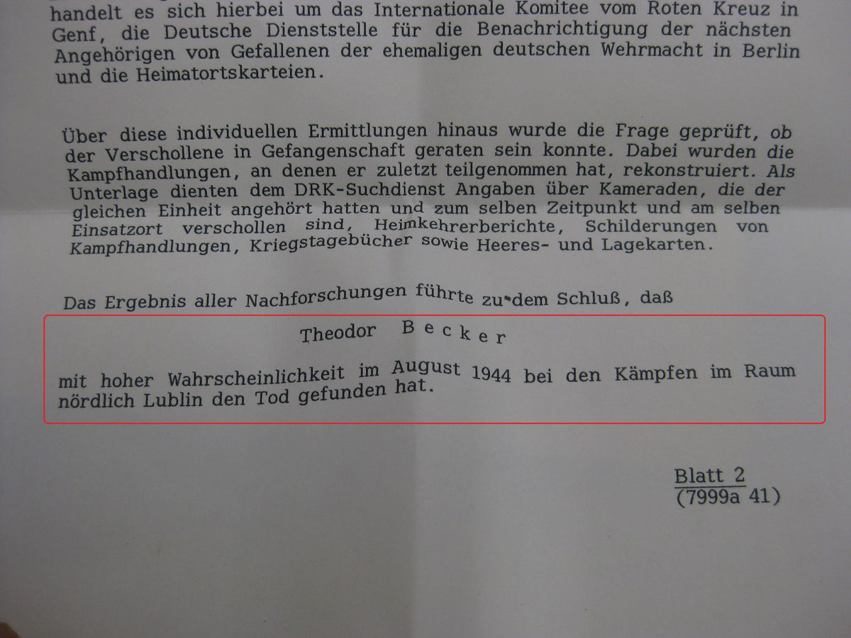Besitzzeugnis Verleihungsurkunde Kriegsverdienstkreuz 2.Klasse mit Schwertern KVK2/39