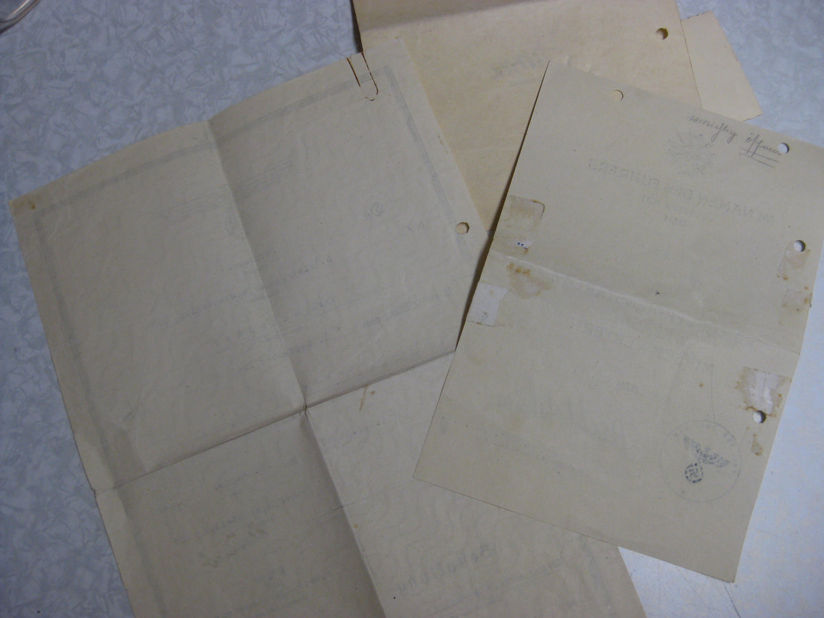 Besitzzeugnis Verleihungsurkunden Panzerjäger Abteilung 257 Panzerartillerie Panzertruppe Wehrmacht