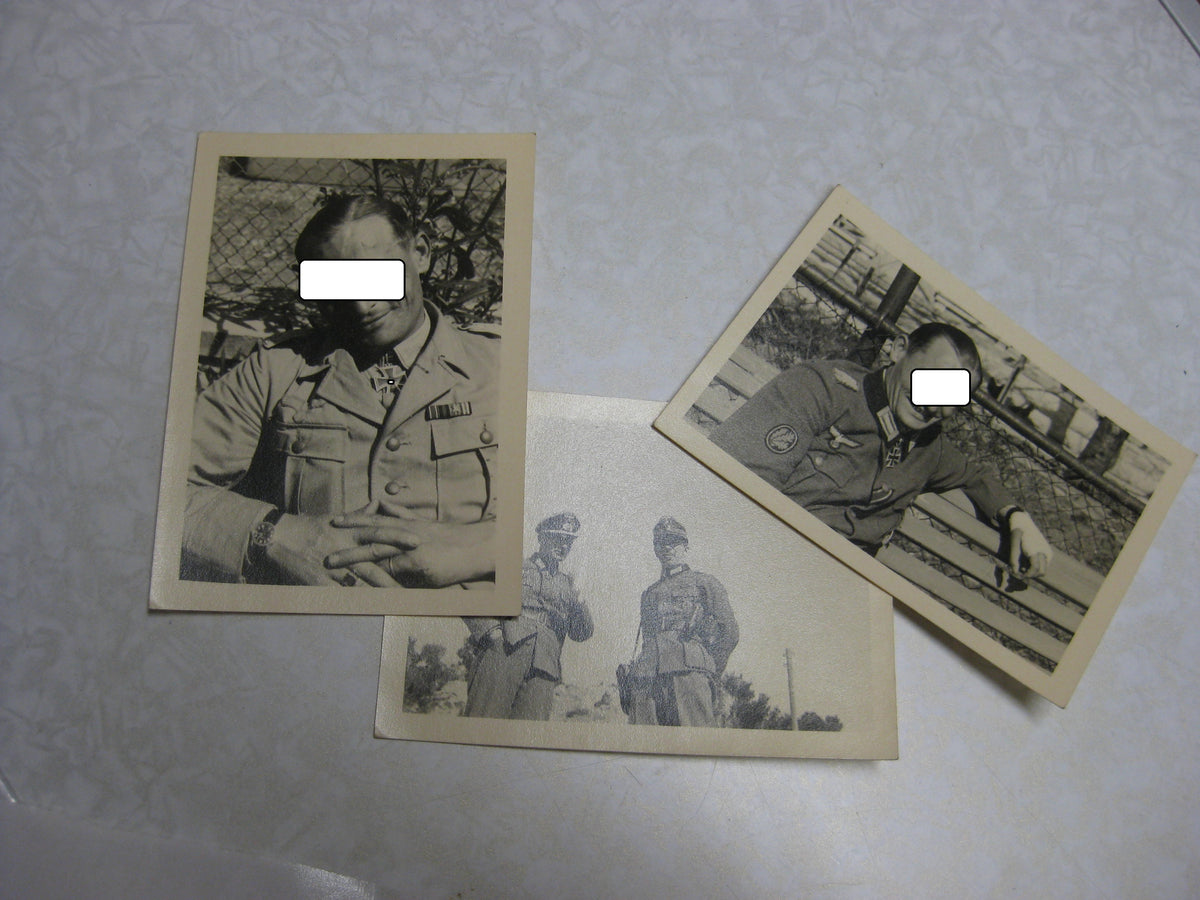 3 Extrem Seltene Trägerfotos Ritterkreuzträger Afrikakorps Afrikakämpfer
