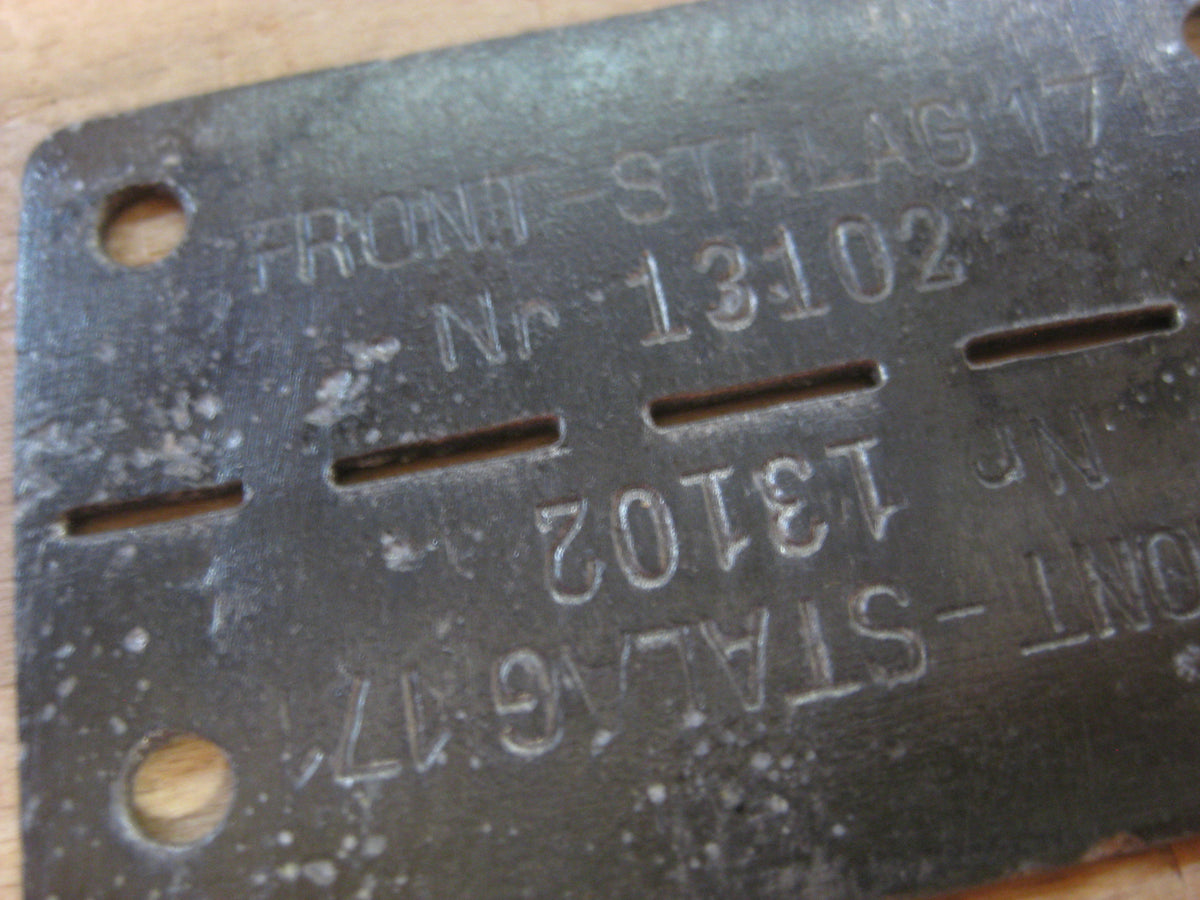 Kriegsgefangenen Erkennungsmarke100% alt und ORIGINAL Front  STALAG 171 in Rouen Normandie Frankreich