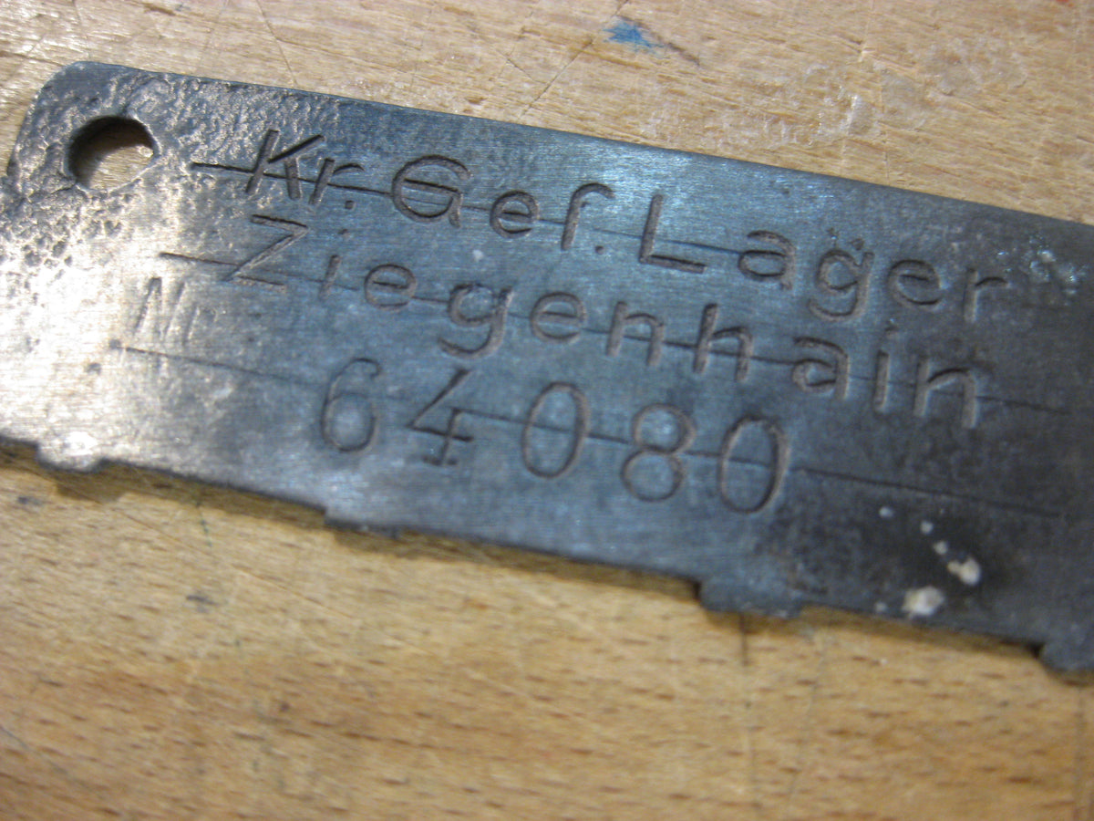 Kriegsgefangenen Erkennungsmarke 1000% alt und ORIGINAL STALAG IX in Ziegenhain