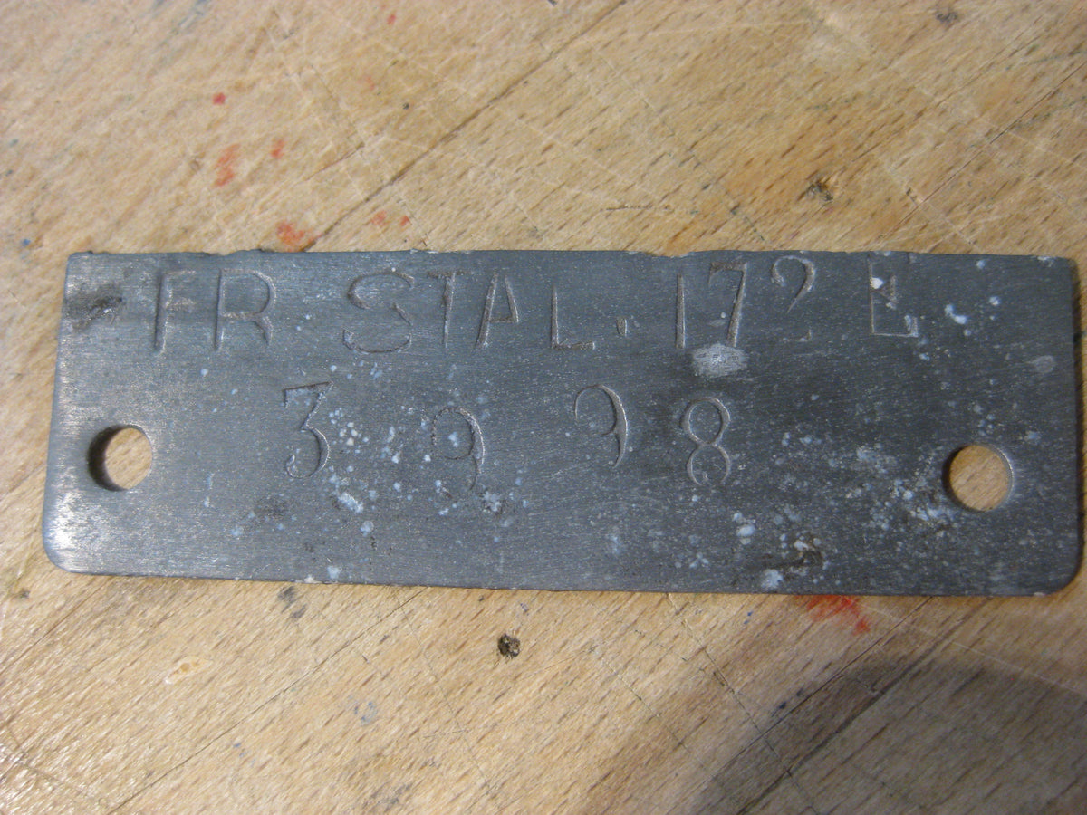 Kriegsgefangenen Erkennungsmarke1000% alt und ORIGINAL Front  STALAG 172 in Doulles Frankreich