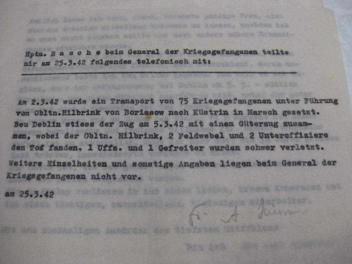 Nachlass Dokumente Hauptmann aus Dortmund Wehrmacht im Stammlager Stalag 382
