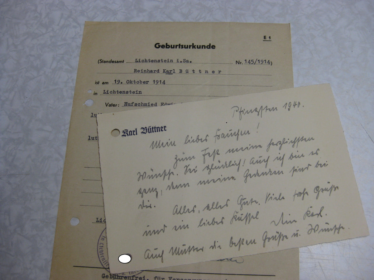 Verleihungsurkunden Panzertruppe gefallen in Charkow Panzerkampfwagenabzeichen in Silber