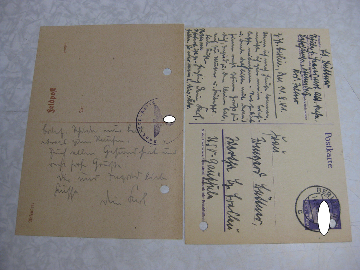 Verleihungsurkunden Panzertruppe gefallen in Charkow Panzerkampfwagenabzeichen in Silber