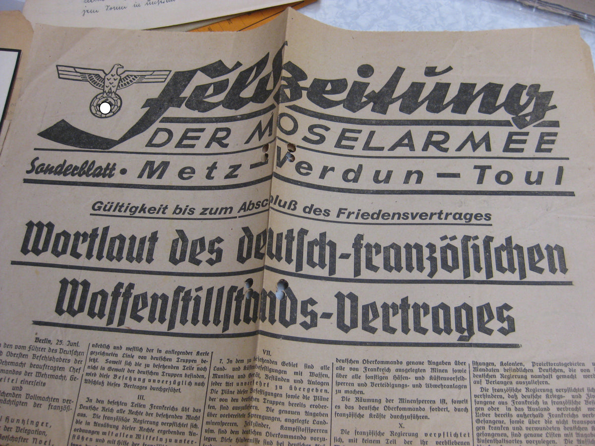 Verleihungsurkunden Panzertruppe gefallen in Charkow Panzerkampfwagenabzeichen in Silber