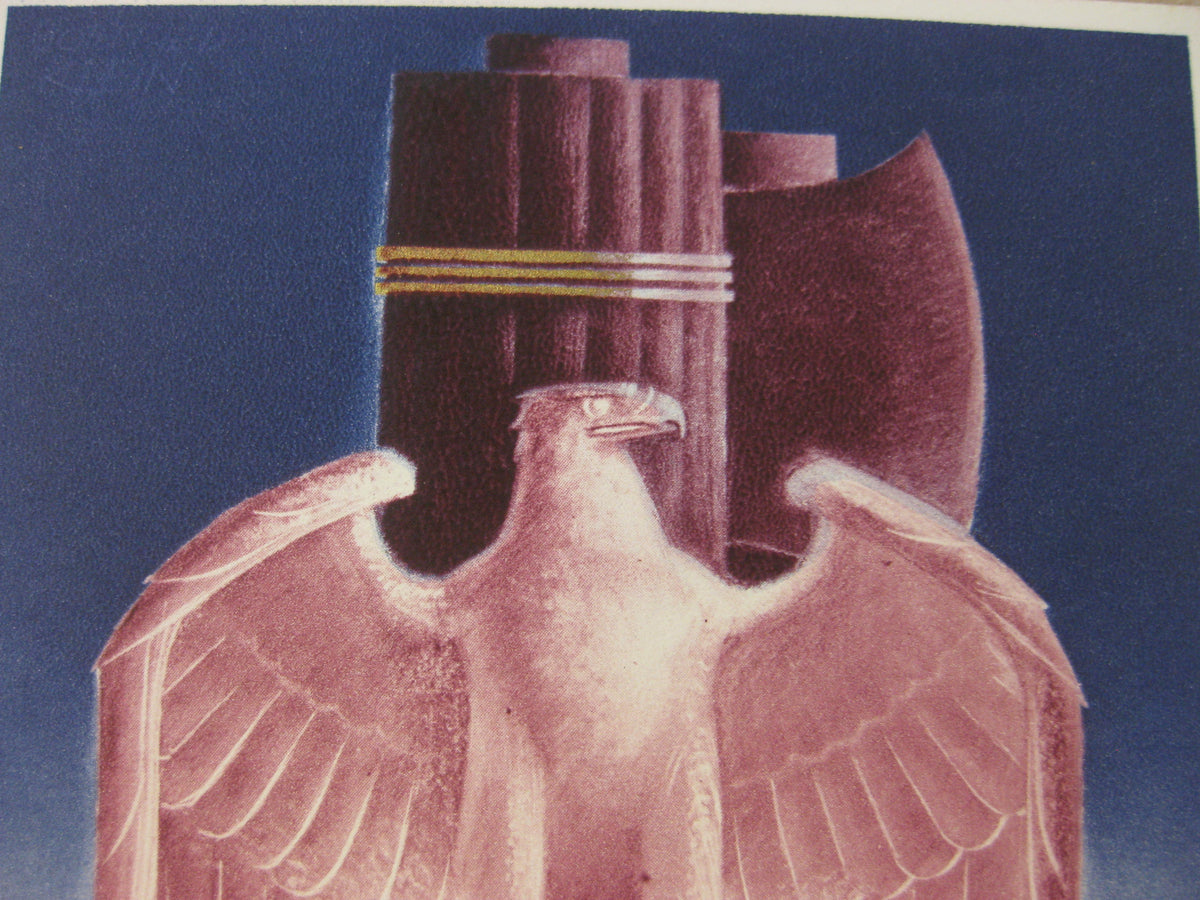 Patriotische Postkarte 3.Reich MÜNCHEN Treffen Benito Mussolini und Adolf Hitler