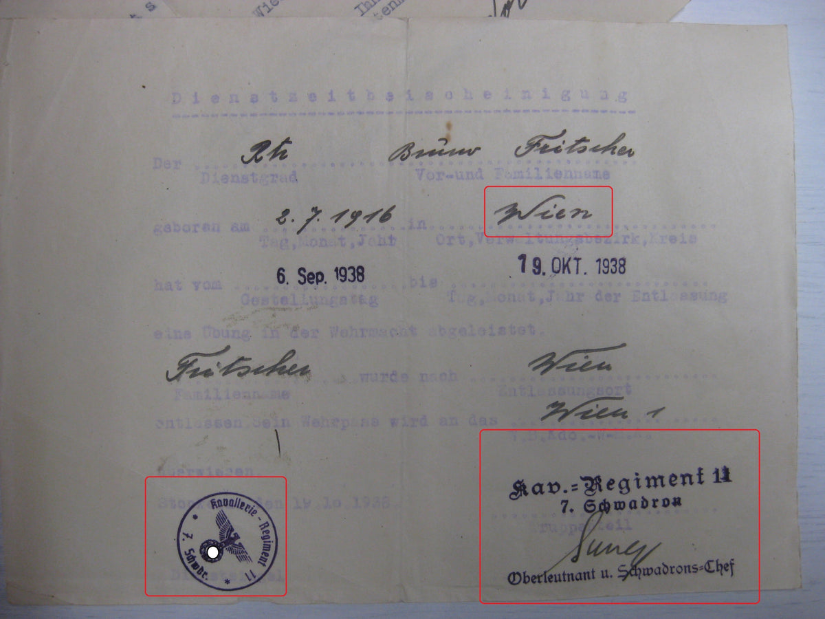 Besitzzeugnis Verleihungsurkunde Wehrmacht Russland Ostfront