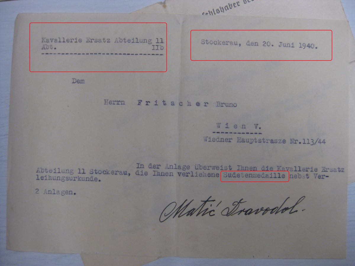 Besitzzeugnis Verleihungsurkunde Wehrmacht Russland Ostfront