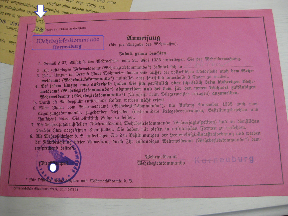 Besitzzeugnis Verleihungsurkunde Wehrmacht Russland Ostfront