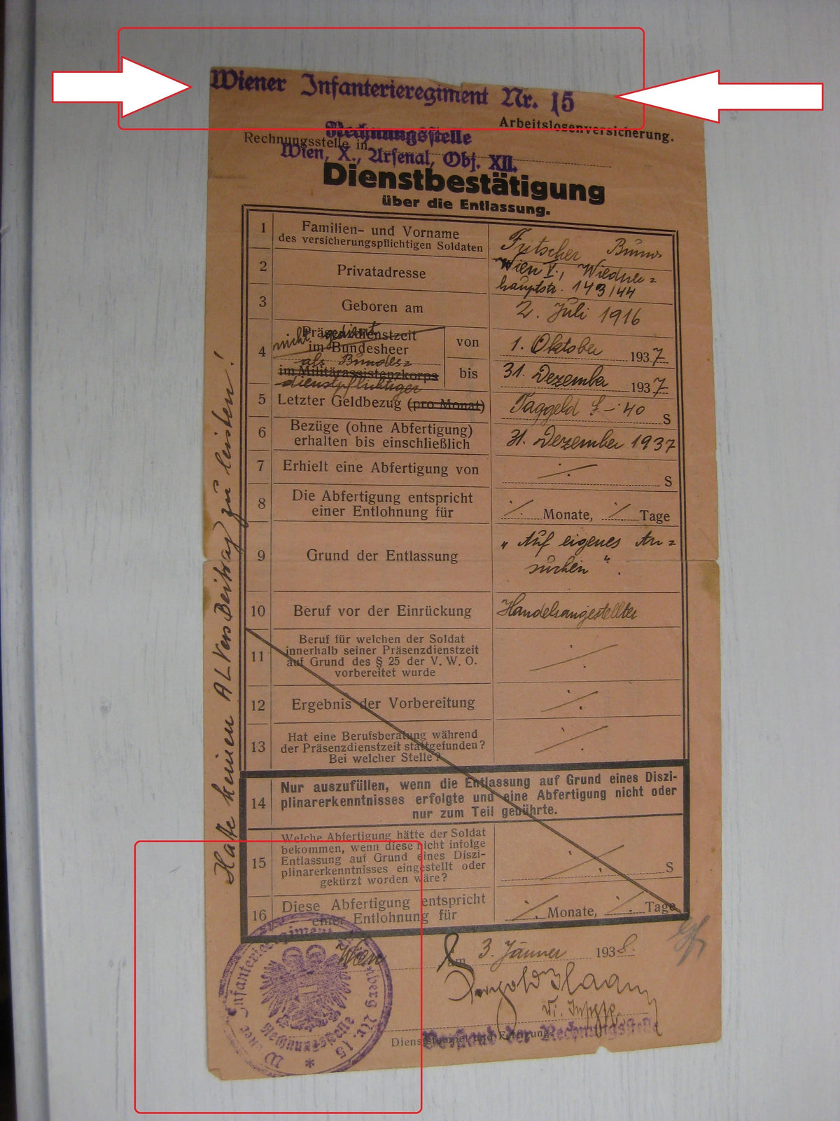 Besitzzeugnis Verleihungsurkunde Wehrmacht Russland Ostfront