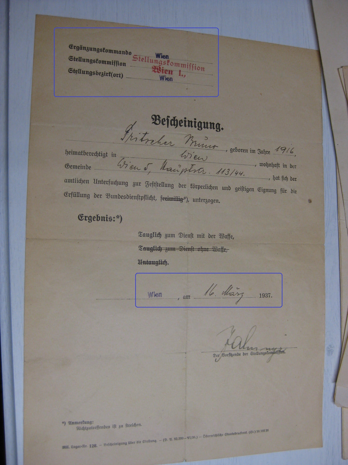 Besitzzeugnis Verleihungsurkunde Wehrmacht Russland Ostfront