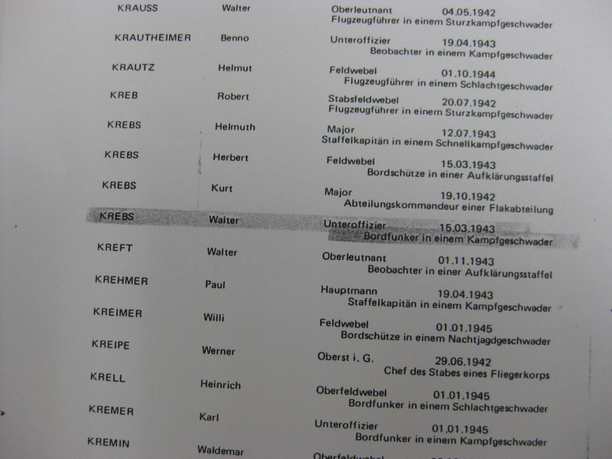 Fotokopie Träger deutsches Kreuz in Gold Frontflugspange Gold Silber Bronze etc etc Luftwaffe