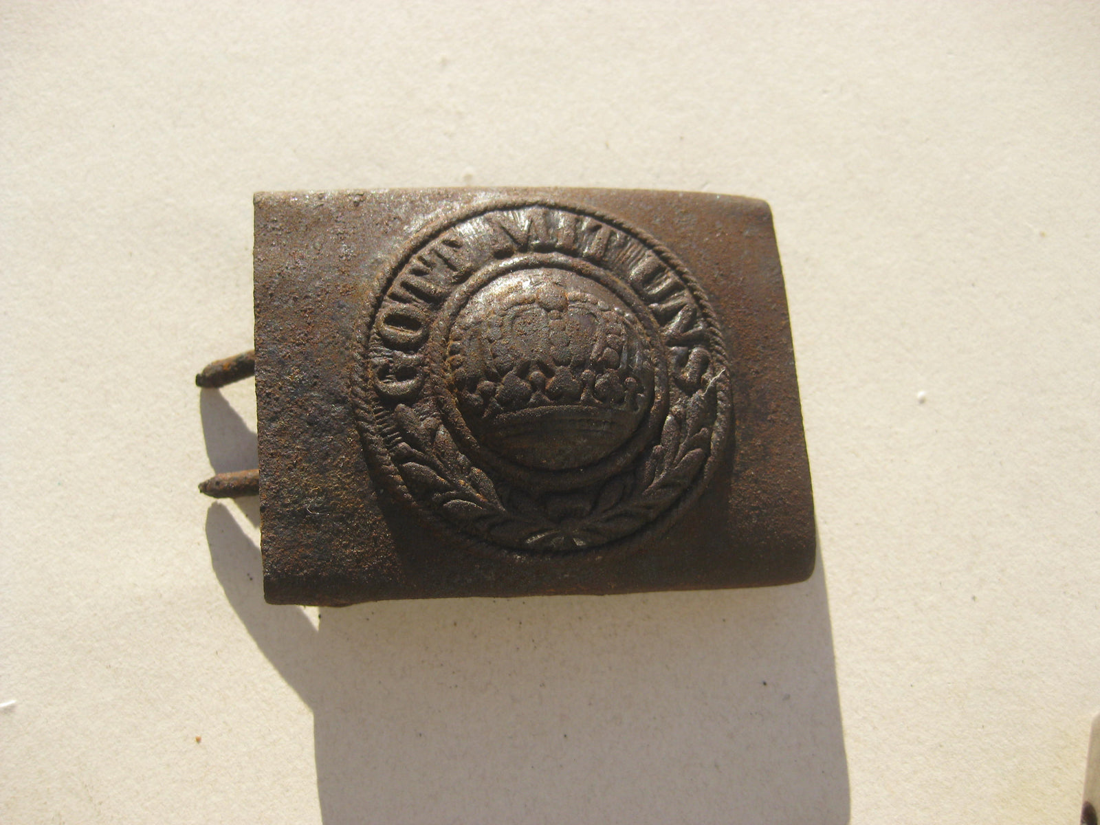 Bodenfund Koppelschloss Ausführung für die Infanterie Mannschaften -Heer- deutsches Kaiserreich GOTT MIT UNS