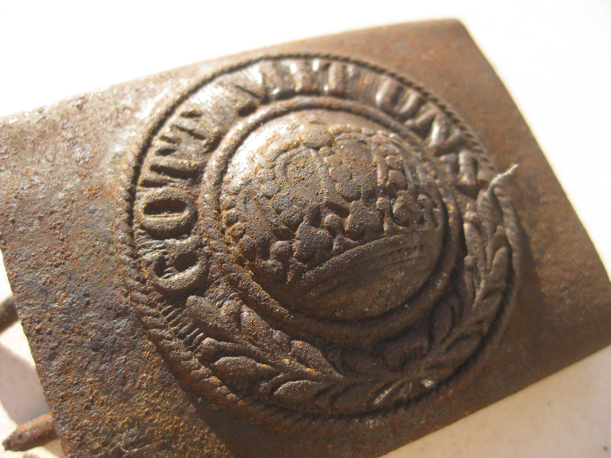 Bodenfund Koppelschloss Ausführung für die Infanterie Mannschaften -Heer- deutsches Kaiserreich GOTT MIT UNS