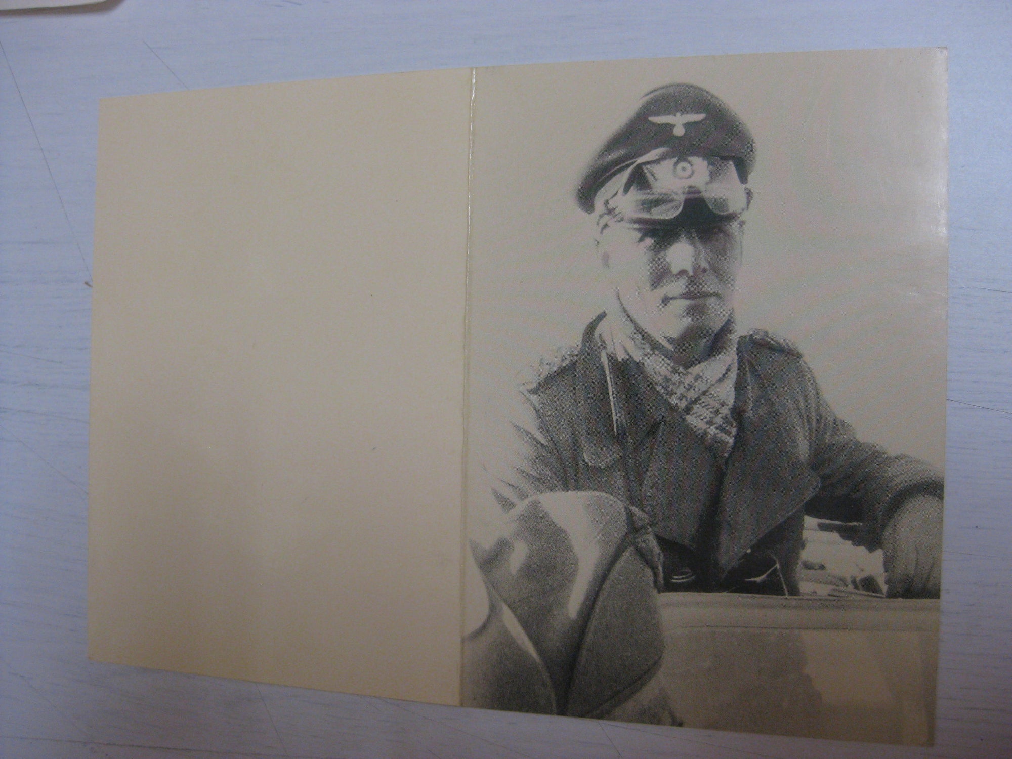 Einladungskarte zur Gedenkfeier für Generalfeldmarschall Erwin Rommel in Stuttgart Afrikakorps 1941 / 1943 Wehrmacht