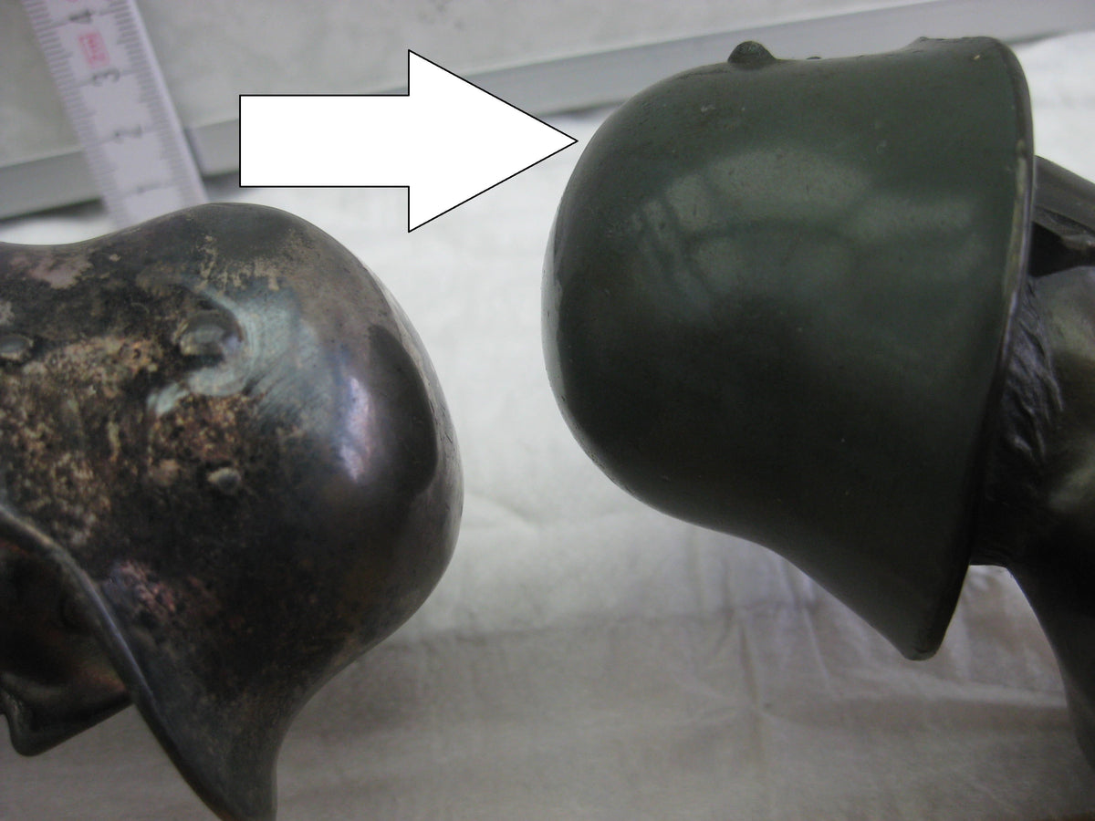 Erinnerungsstück Soldatenbüste Wehrmachtssoldat mit Stahlhelm Panzertruppe Sturmartillerie Panzerjäger Sturmgeschützkommandant Alfons B...