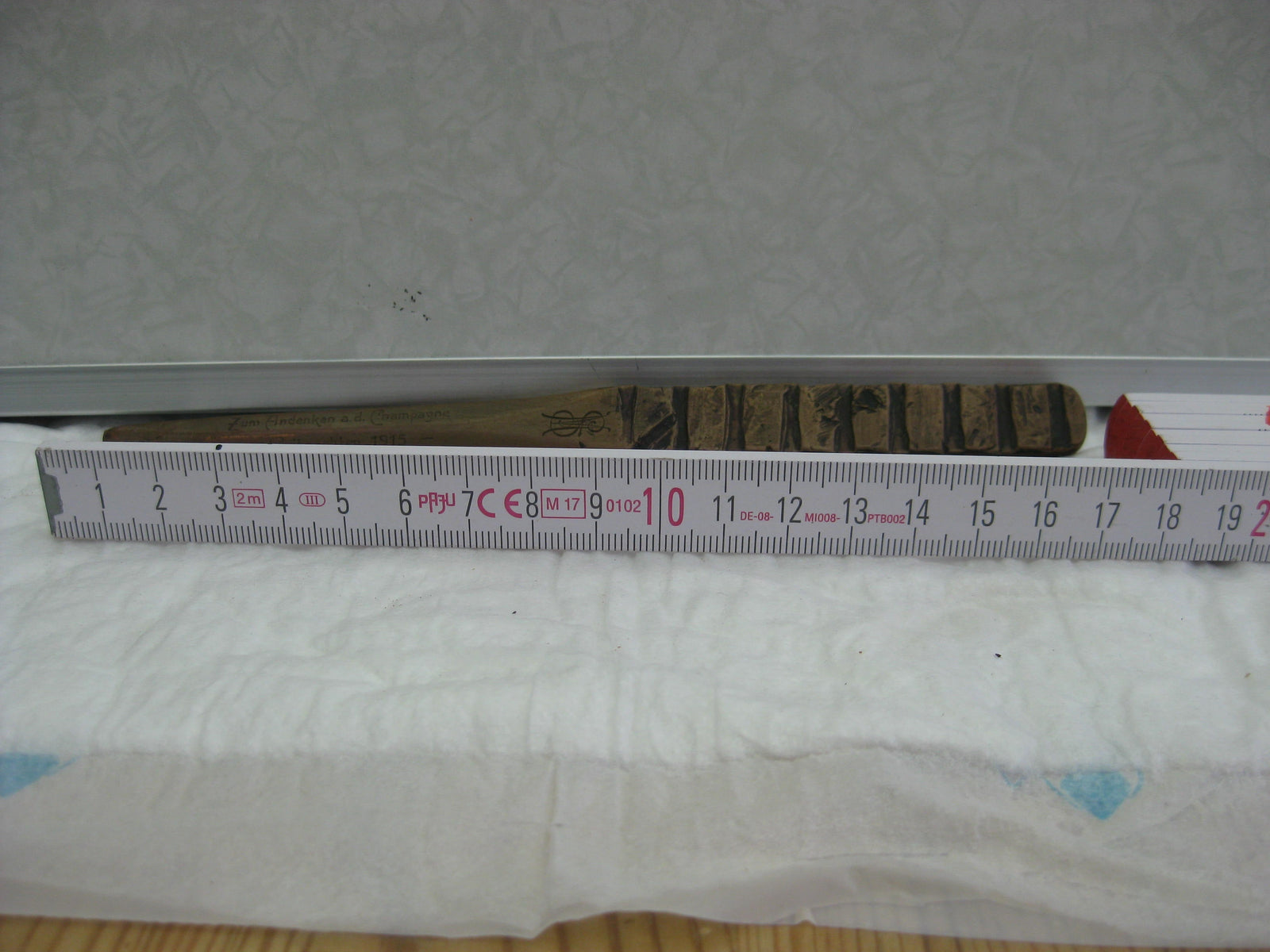 Miniatur BRIEFÖFFNER aus Granatring der Artillerie 1.Weltkrieg GRABENKUNST