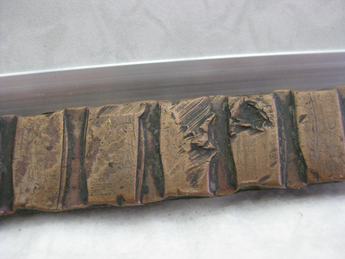 Miniatur BRIEFÖFFNER aus Granatring der Artillerie 1.Weltkrieg GRABENKUNST