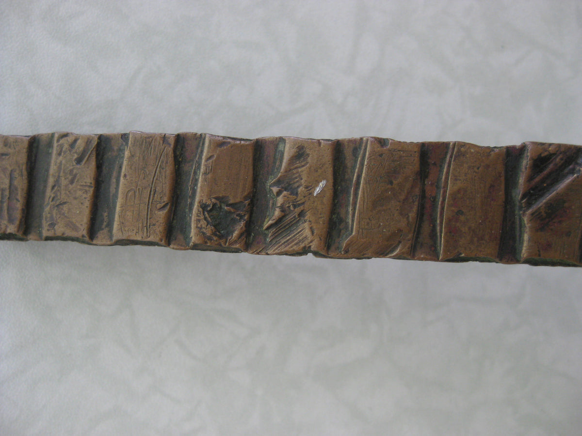 Miniatur BRIEFÖFFNER aus Granatring der Artillerie 1.Weltkrieg GRABENKUNST